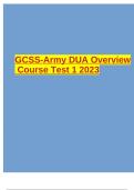 GCSS-Army DUA Overview Course Test 1 2023