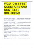 WGU- C963 TEST QUESTIONS AND COMPLETE SOLUTIONS