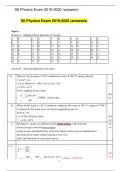 Physics Exam 2019-2020 (answers).