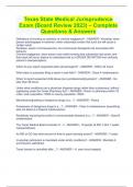 Texas State Medical Jurisprudence Exam Bundle (Board Licensing Review 2023) – Complete Questions & Answers