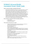 NURS612 Advanced Health Assessment: Exam 1 Study Guide