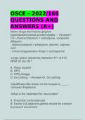 OSCE – 2022/166 QUESTIONS AND ANSWERS (A+)