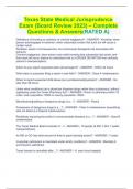 Texas State Medical Jurisprudence Exam (Board Review 2023) – Complete Questions & Answers(RATED A) 