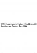 TAXI Comprehensive Module 2 Final Exam 2023 Questions and Answers (Part 1&2).