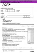 AQA AS CHEMISTRY PAPER 1 INORGANIC AND PHYSICAL CHEMISTRY QUESTION PAPER 2021