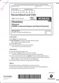 A-Level June 2022 Chemistry PAPER 2: Advanced Organic and Physical Chemistry