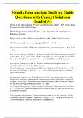 Mendix Intermediate Studying Guide Questions with Correct Solutions Graded A+