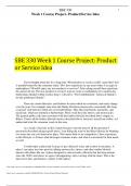 SBE 330 Week 1 Course Project: Product or Service Idea