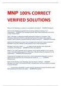 MNP 100% CORRECT VERIFIED SOLUTIONS