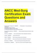 ANCC Med-Surg Certification Exam Questions and Answers 