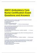 Bundle For ANCC certification Exam Questions with Correct Answers