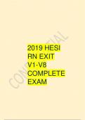 2019 HESI RN EXIT V1-V8  COMPLETE  EXAM