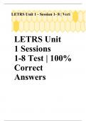 LETRS Unit 1 Sessions 1-8 Test | 100% Correct Answers