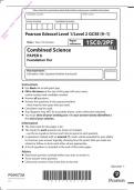 Edexcel GCSE Combined Science PAPER 6 Foundation tier Physics 2022 