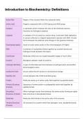 Chemistry Alevel Unit 3.3.13 - Biochemistry Definitions Notes