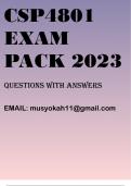 CSP4801 EXAM PACK 2023