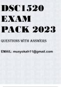 DSC1520 EXAM PACK 2023