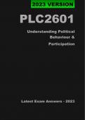 PLC2601 Updated Exam Pack (Answers & Elaborations) - 2024 (May/June) - Understanding Political Behaviour & Participation 