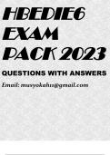 HBEDIE6 EXAM PACK 2023