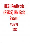 HESI Pediatric (PEDS) RN Exit Exam: V1 & V2