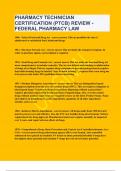 Pharmacy Technician Certification (PTCB) Review - Federal Pharmacy Law|2023 LATEST UPDATE|GUARANTEED SUCCESS