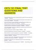 CSTU 101 FINAL TEST QUESTIONS AND ANSWERS 