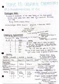 IB Chemistry SL Topic 10: Organic Chemistry Summary Notes