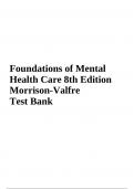 Test Bank For Foundations of Mental Health Care 8th Edition Morrison-Valfre 