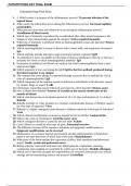 PATHOPHYSIOLOGY FINAL EXAM  QUESTIONS & ANSWERS 2023 ( A+ GRADED 100% VERIFIED)