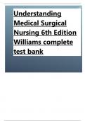Test Bank for Understanding Medical Surgical Nursing 6th Edition Williams complete chapters 