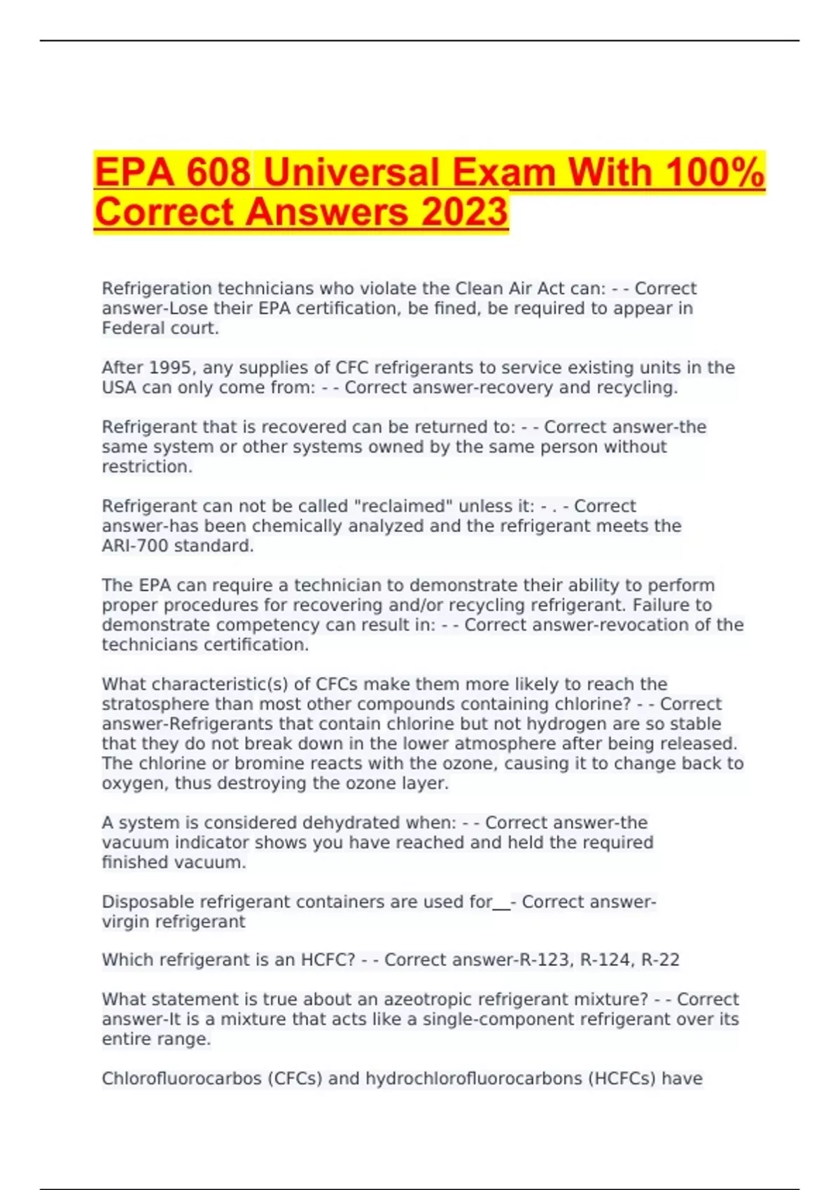 epa-608-universal-exam-with-100-correct-answers-2023-epa-608-stuvia-us