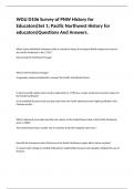 Exam (elaborations) WGU D106 Survey of PNW History for Educators(Set 1; Pacific Northwest History for educators)Questions And Answers.