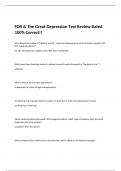 FDR & The Great Depression Test Review Rated 100% Correct!!