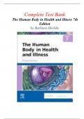 Complete Test Bank The Human Body in Health and Illness 7th Edition by Barbara Herlihy