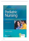 Pediatric Nursing The Critical Components of Nursing Care 3rd Edition Rudd Test Bank, All chapters Covered | Complete Guide A+