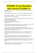 SED2601 Exam Questions and Answers Graded A+