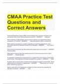 CMAA Practice Test Questions and Correct Answers