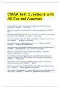 CMAA Test Questions with All Correct Answers 