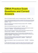 CMAA Practice Exam Questions and Correct Answers 