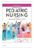 Test Bank For Wong's Essentials of Pediatric Nursing 11th Edition Hockenberry, Rodgers & Wilson: ISBN-10 0323624197 ISBN-13 978-0323624190, A+ guide.