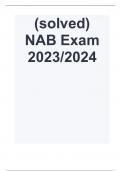 Exam (elaborations) (SOLVED) NAB RCAL Exam 2023/2024