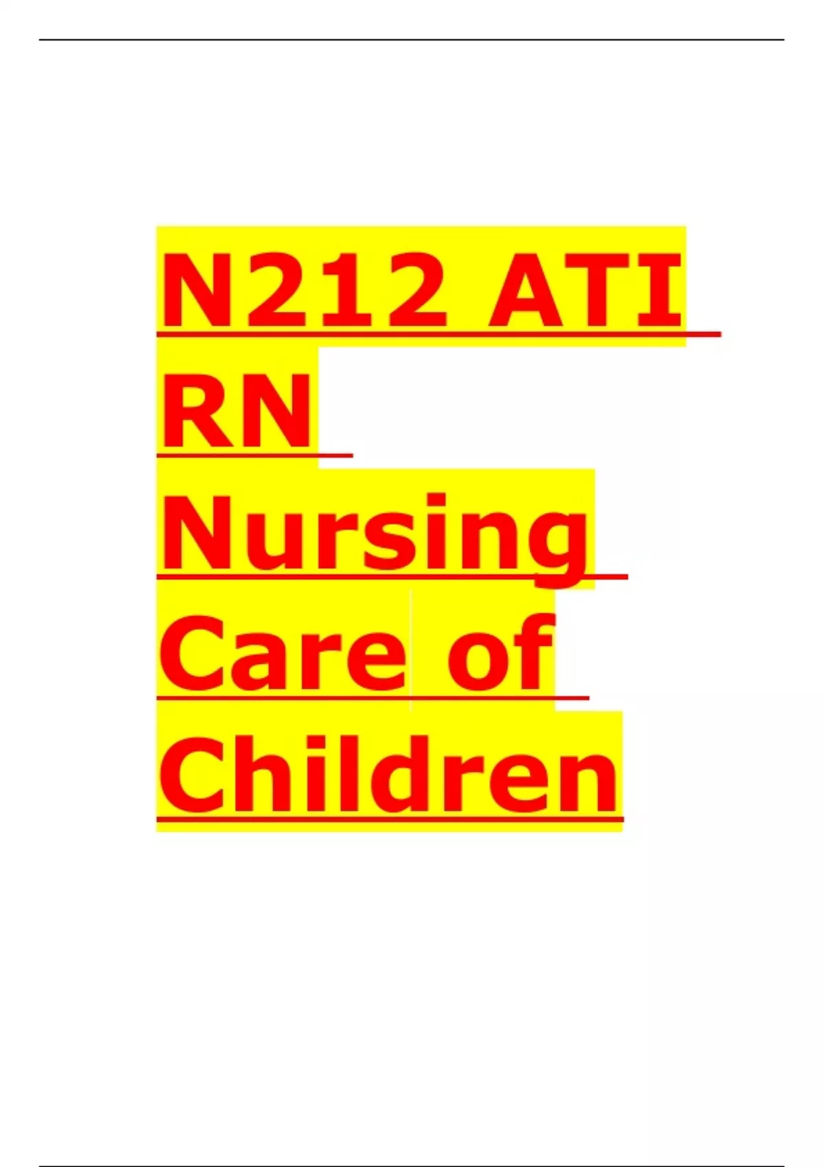 ATI RN Nursing Care Of Children Proctored Exam 2019/ Questions ...