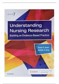 TEST BANK FOR UNDERSTANDING NURSING RESEARCH - 7TH EDITION BY SUSAN K GROVE & JENNIFER R GRAY