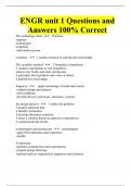 ENGR unit 1 Questions and Answers 100% Correct