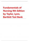 Test Bank  for Fundamentals of Nursing 9th Edition by Taylor, Lynn, Bartlett 