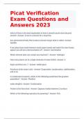 PICAT-ASVAB Test Verification Questions and Answers 2022-2023 100% Correct Verified Answers