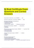 Nj Boat Certificate Exam Questions and Correct Answers 