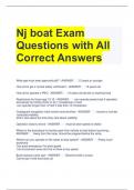 Bundle For NJ Boating Exam  Questions and Correct Answers