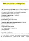 EMD Recertification Test Preparation Questions and Answers 2023