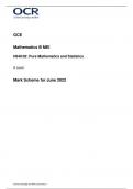 OCR AS LEVEL Mathematics B MEI H640/02 JUNE 2022 FINAL MARK SCHEME > Pure Mathematics and Statistics